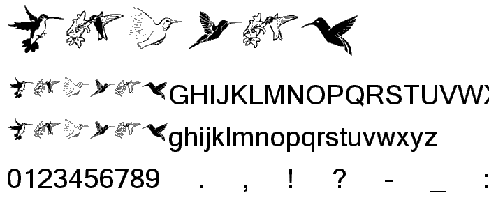 KR Renee_s Hummingbirds font